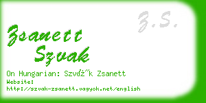 zsanett szvak business card